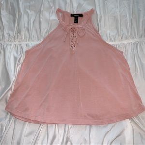 Light pink tie up tank top